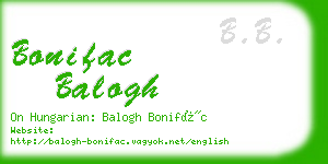 bonifac balogh business card